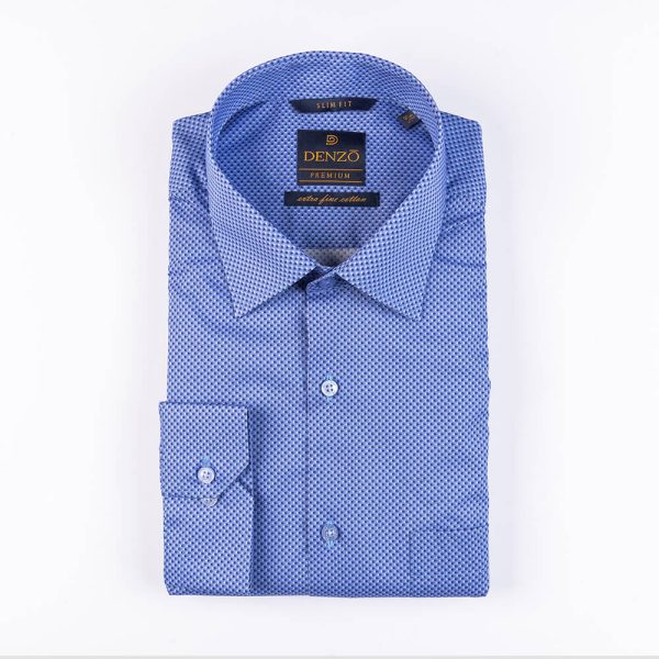 DENZO® PREMIUM MINIMAL PRINT LONG SLEEVE - PURPLE MOTIF - Image 2