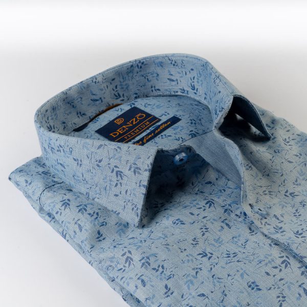 DENZO® PREMIUM SHORT FIT DOBBY DUST BLUE PRINTED