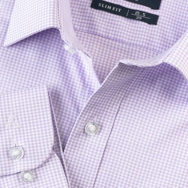 PERRI ALLEN® BUSINESS - SLIM FIT CHECK PURPLE