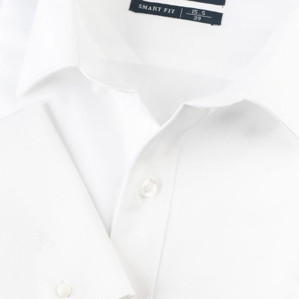 PERRI ALLEN® BUSINESS – FRENCH CUFF SMART FIT PLAIN WHITE