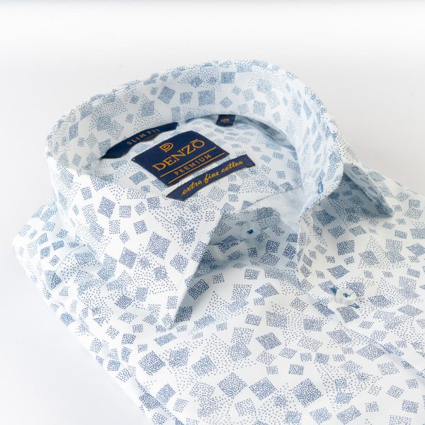 DENZO® PREMIUM SLIM FIT WHITE PRINTED