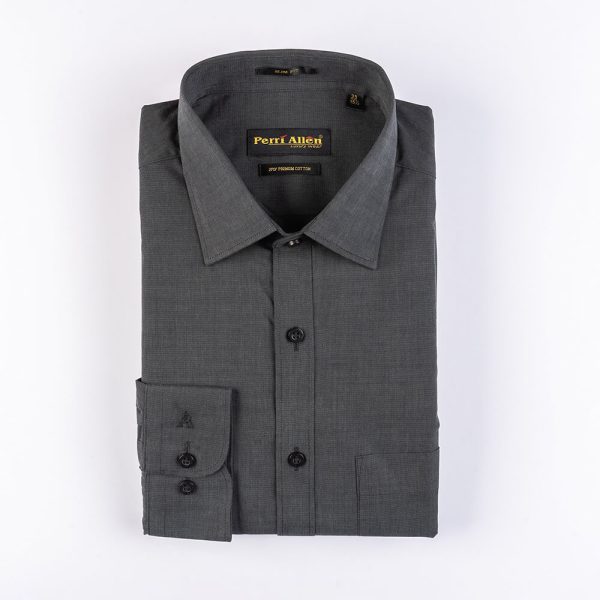 PERRI ALLEN® LUXURY SLIM FIT BLACK FIL-A-FIL SHIRT - Image 2