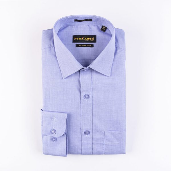 PERRI ALLEN® LUXURY SLIM FIT PURPLE FIL-A-FIL SHIRT - Image 2