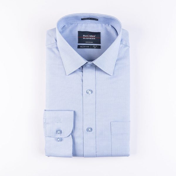 PERRI ALLEN® BUSINESS - SMART FIT DOBBY LIGHT BLUE