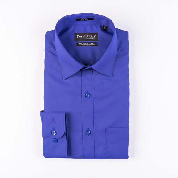 PERRI ALLEN® EXECUTIVE - SLIM FIT PLAIN – ROYAL BLUE - Image 2