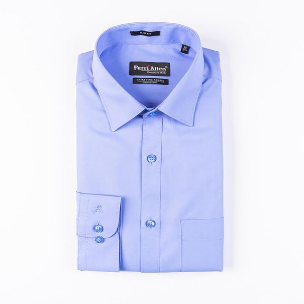 PERRI ALLEN® EXECUTIVE - SLIM FIT PLAIN – MAYA BLUE - Image 2