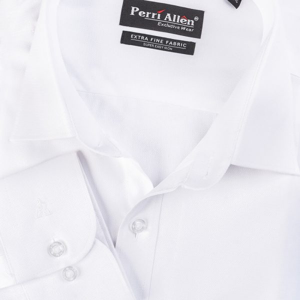 PERRI ALLEN® EXECUTIVE - SMART FIT DOBBY- WHITE