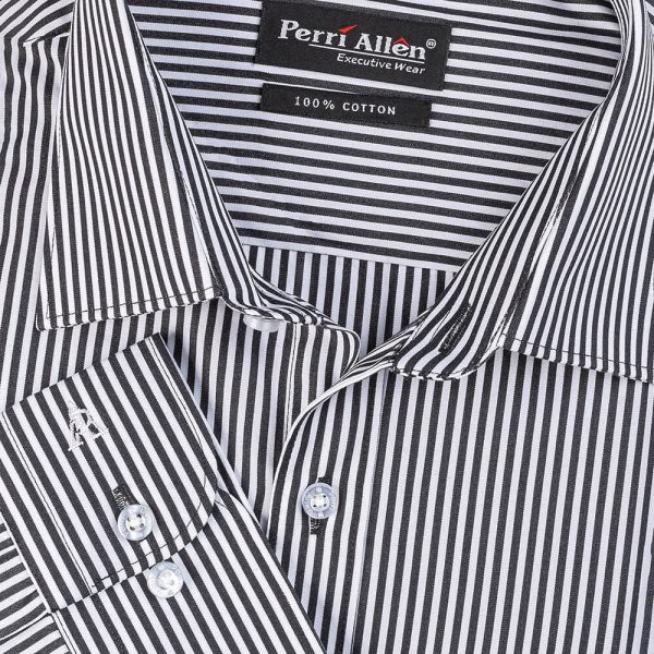 PERRI ALLEN® EXECUTIVE - SMART FIT STRIPED BLACK