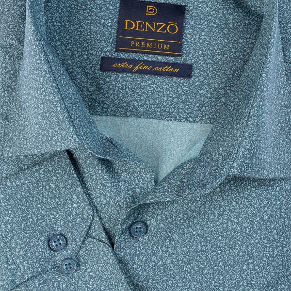 DENZO® PREMIUM MINIMAL PRINT LONG SLEEVE - GREEN MINI FLORAL