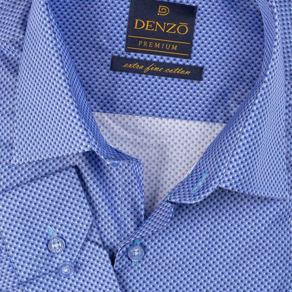 DENZO® PREMIUM MINIMAL PRINT LONG SLEEVE - PURPLE MOTIF