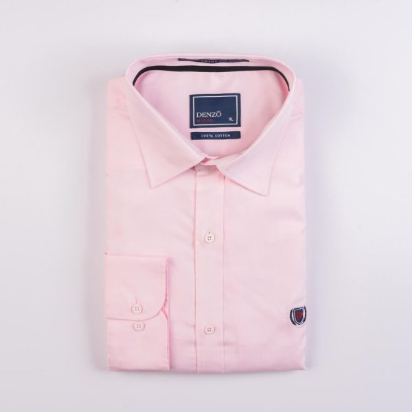 DENZO® URBAN PIPING DETAIL LONG SLEEVE SHIRT - PINK - Image 2