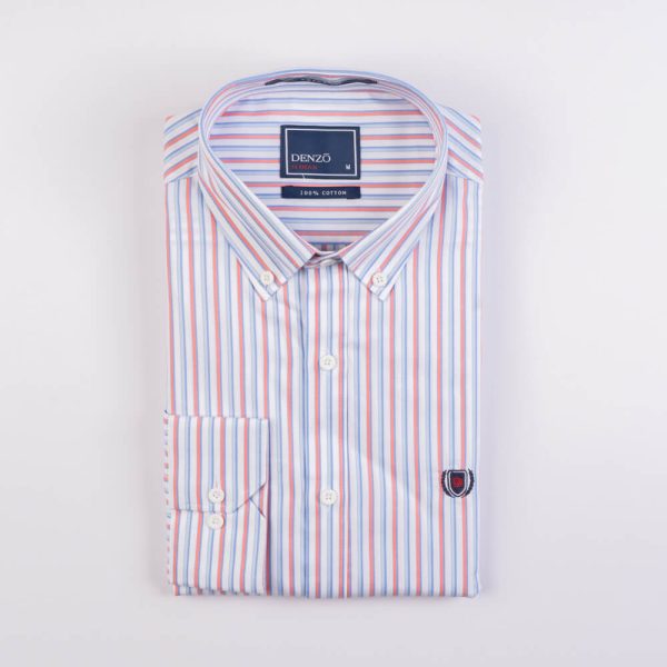 DENZO® URBAN OXFORD STRIPED – PINK BLUE - Image 2
