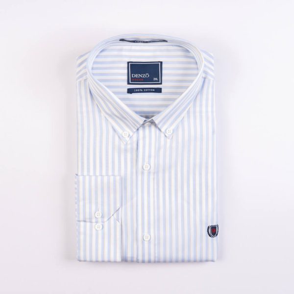 DENZO® URBAN OXFORD STRIPED – SOFT BLUE - Image 2