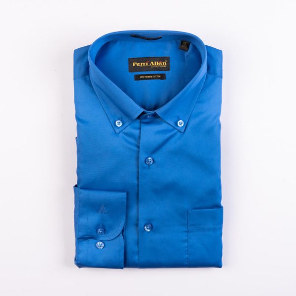 PERRI ALLEN® LUXURY  SMART FIT BUTTON DOWN - DUSK BLUE - Image 2