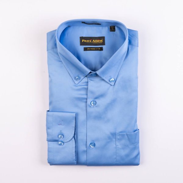 PERRI ALLEN® LUXURY SMART FIT BUTTON DOWN - BABY BLUE - Image 2