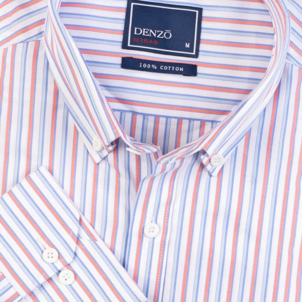 DENZO® URBAN OXFORD STRIPED – PINK BLUE