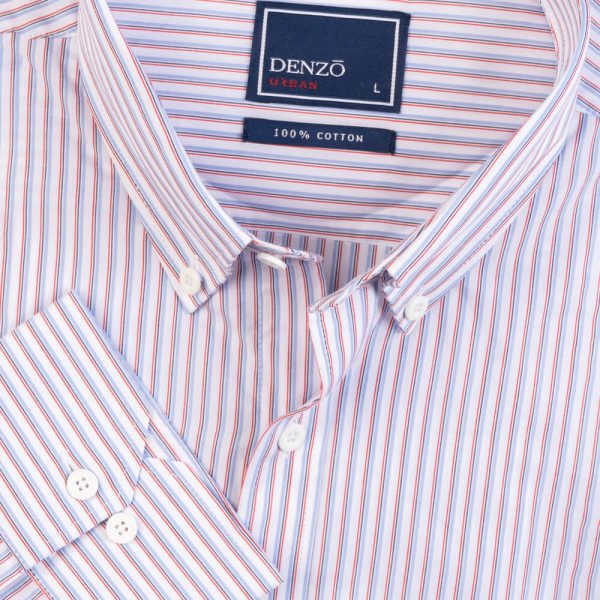 DENZO® URBAN OXFORD STRIPED - RED BLUE