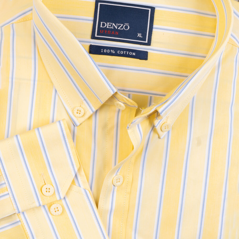 DENZO URBAN OXFORD STRIPED YELLOW