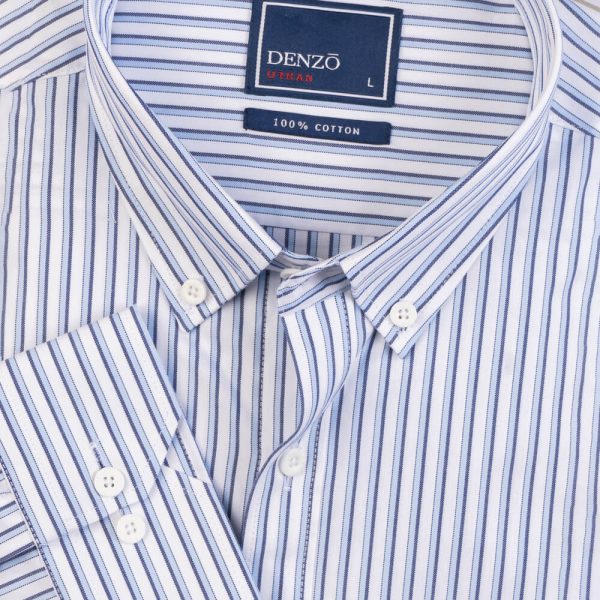 DENZO® URBAN OXFORD STRIPED – BLUE WHITE