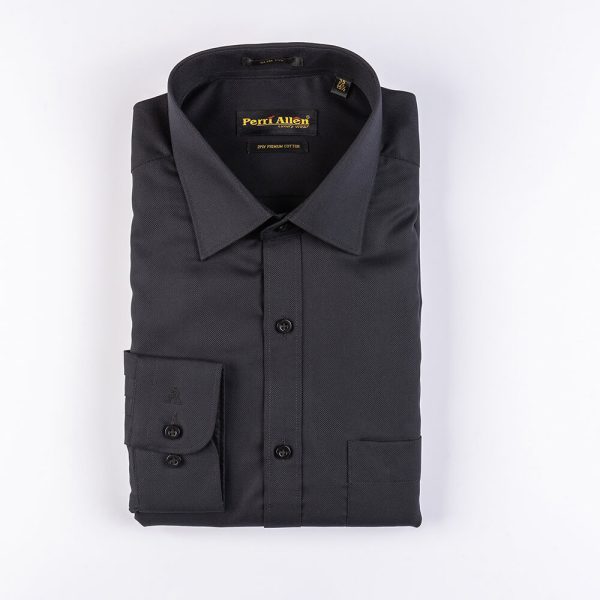 PERRI ALLEN® LUXURY - SLIM FIT EBONY DOBBY LONG SLEEVE - Image 2