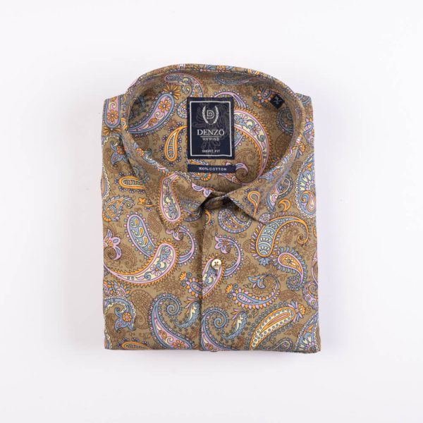 DENZO® UNWIND PRINTED SHORT SLEEVE SHIRT - ORANGE - Image 2