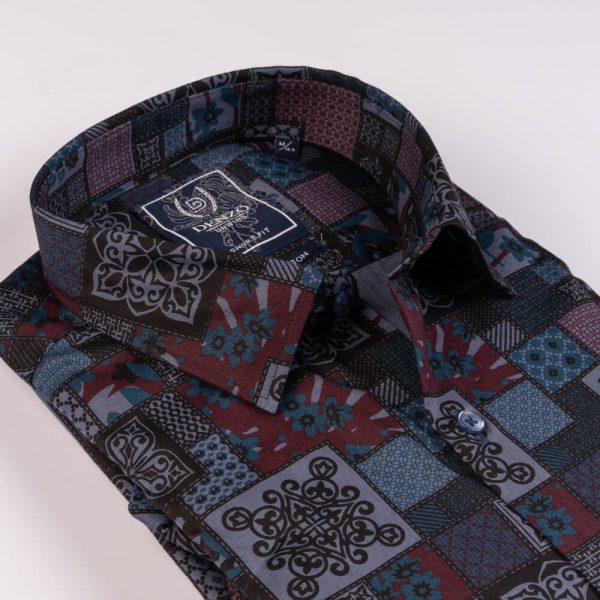 DENZO® UNWIND PRINTED SHORT SLEEVE SHIRT – BLUE