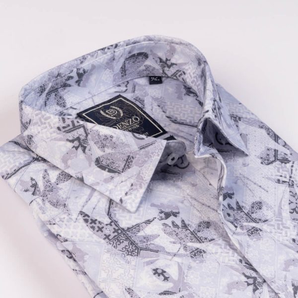 DENZO® UNWIND PRINTED SHORT SLEEVE SHIRT – BLUE