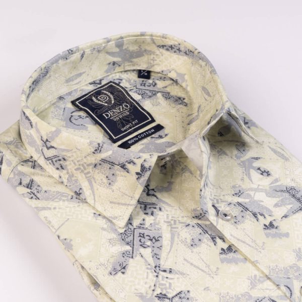 DENZO® UNWIND PRINTED SHORT SLEEVE SHIRT – YELLOW