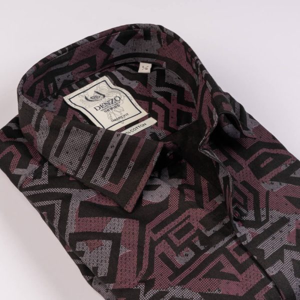 DENZO® UNWIND PRINTED SHORT SLEEVE SHIRT – RED