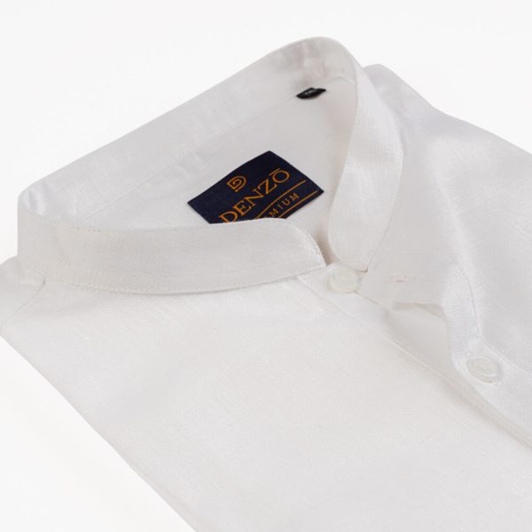 DENZO® PREMIUM LONGSLEEVE FULL LENGTH KURTA - WHITE - Image 3