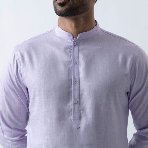 DENZO® PREMIUM LONGSLEEVE FULL LENGTH KURTA - PURPLE - Image 2