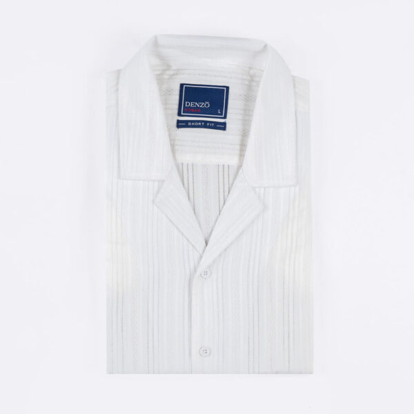DENZO® URBAN LACE WEAVE CUBAN COLLAR SHIRT - Image 2